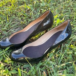 Ann Taylor Black Patent Leather Heels